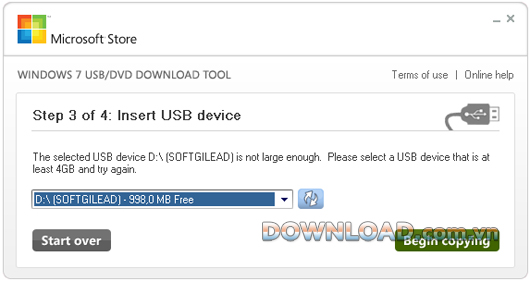Công cụ tải xuống USB/DVD Windows 7