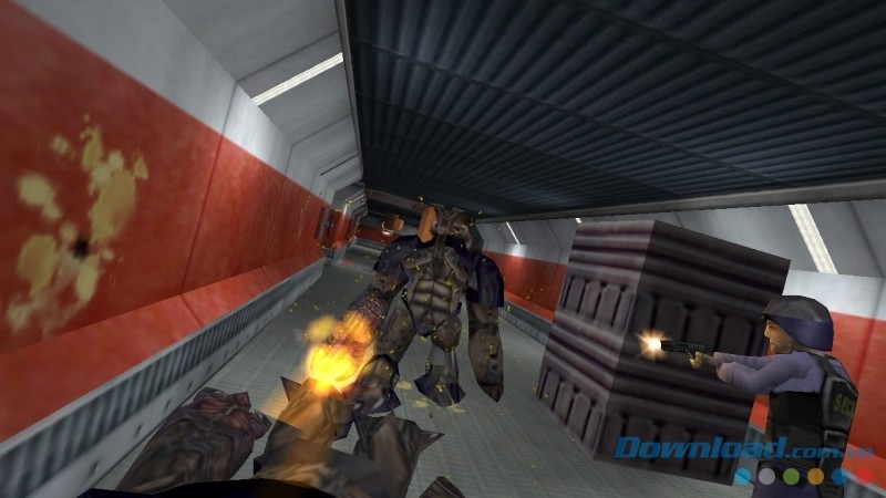 Giao diện trang chủ của game bắn súng góc nhìn thứ nhất Half-Life cho Windows, Mac và Linux